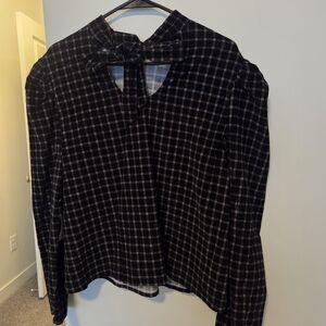 New Black Corduroy Blouse